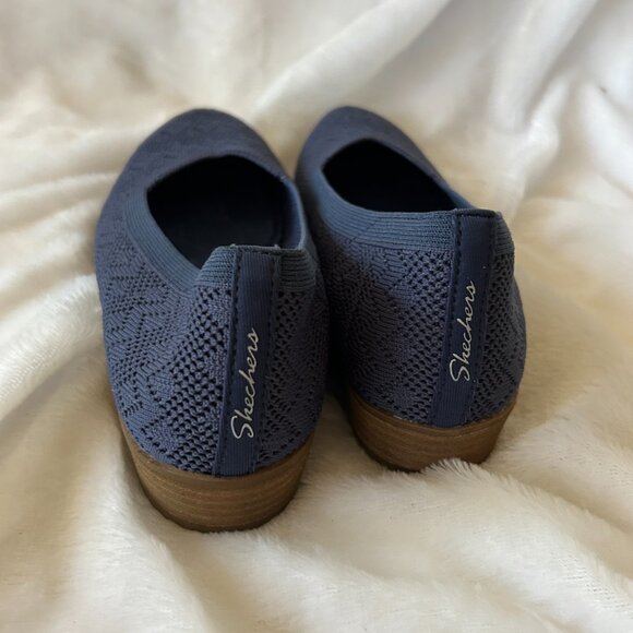 Skechers Slip On Shoes Womens Size 8 Air Cooled Blue Memory Foam - Picture 4 of 7